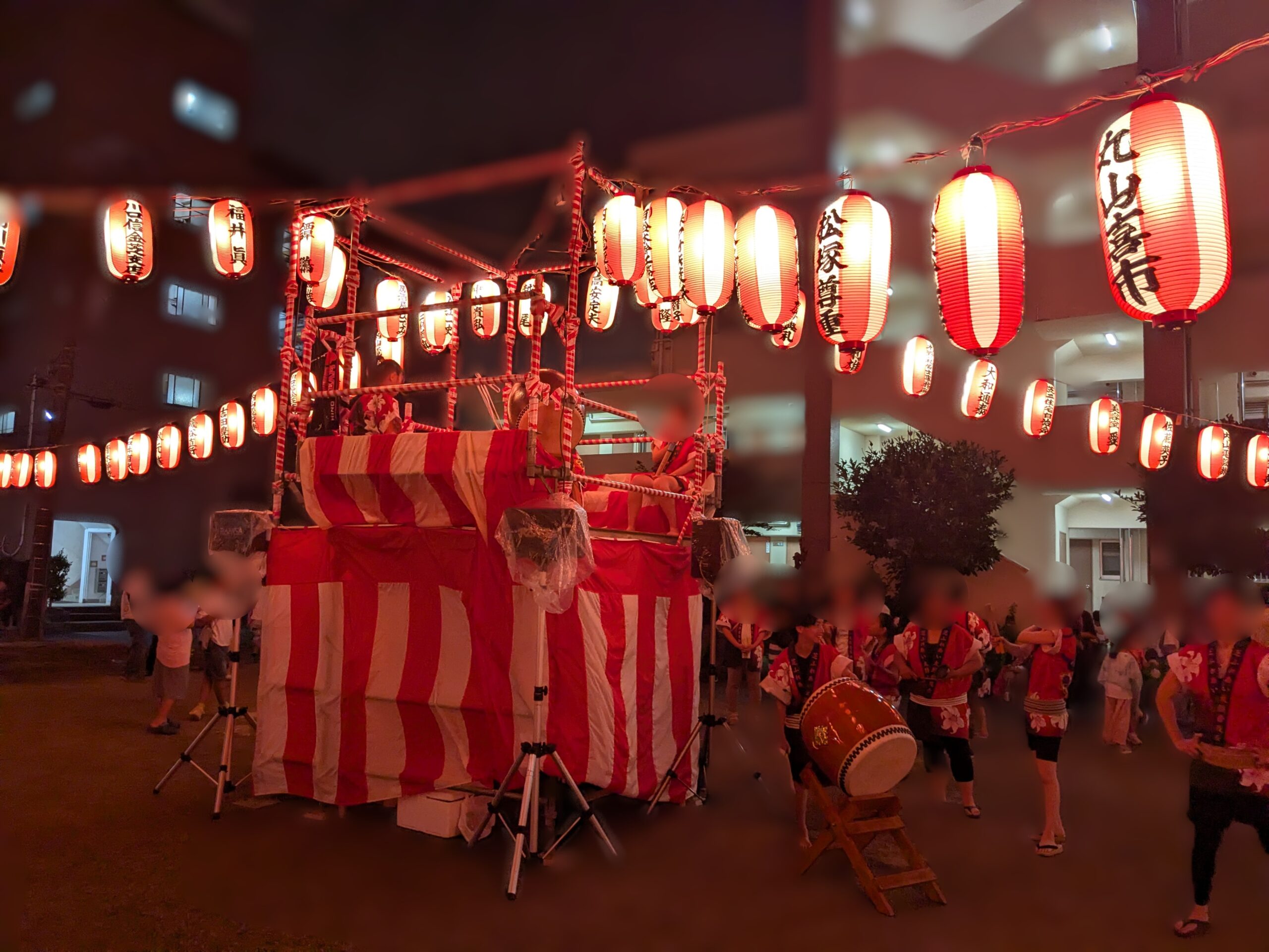 夜の和太鼓ぼかし１